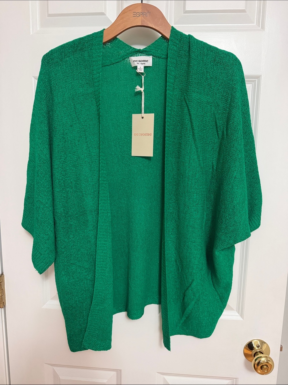 eesome Emerald Green Open-Front Women's Cardigan